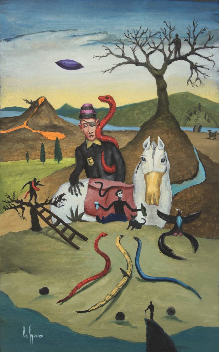 Print of Expressionism Horse Paintings by Gyula Szabo
