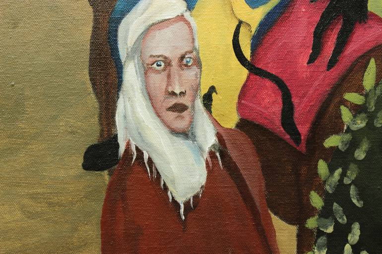 Original Expressionism Portrait Painting by Gyula Szabo