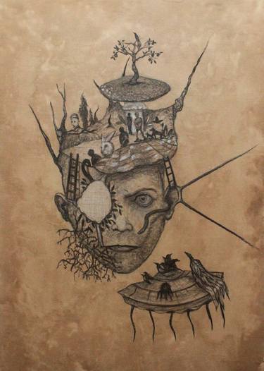 Saatchi Art Artist Gyula Szabo; Drawings, “Head Island” #art