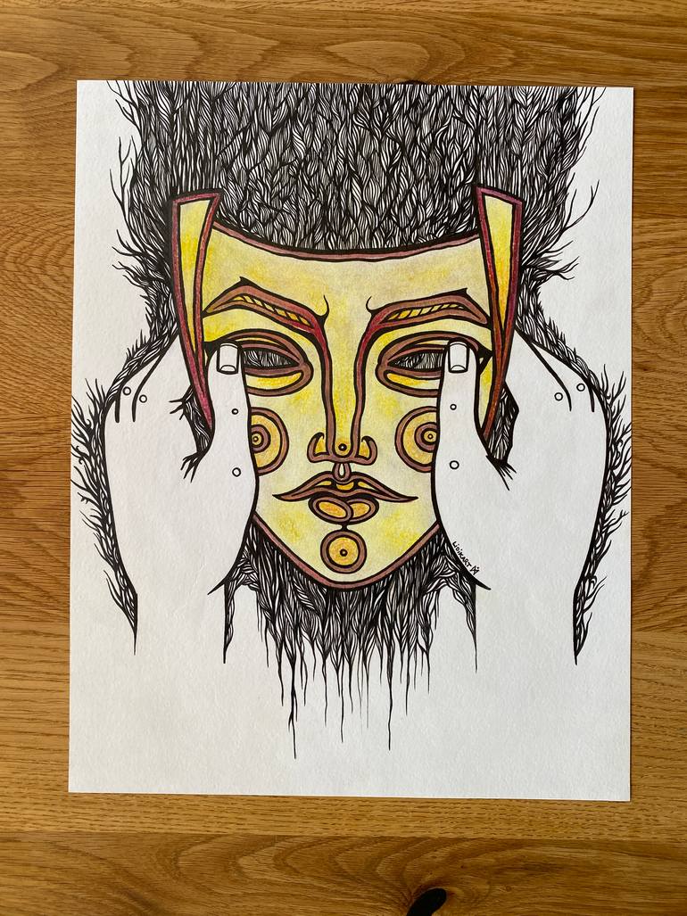 Original Illustration Cinema Drawing by Lidia Matviyenko