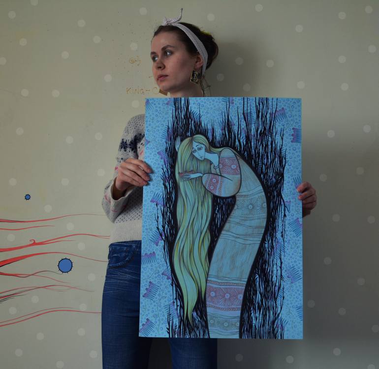 Original Conceptual Fantasy Drawing by Lidia Matviyenko