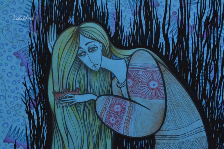 Original Conceptual Fantasy Drawing by Lidia Matviyenko