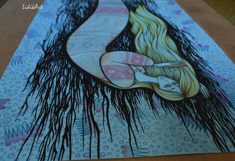 Original Conceptual Fantasy Drawing by Lidia Matviyenko