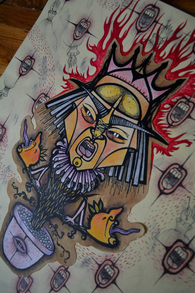 Original Conceptual Fantasy Drawing by Lidia Matviyenko