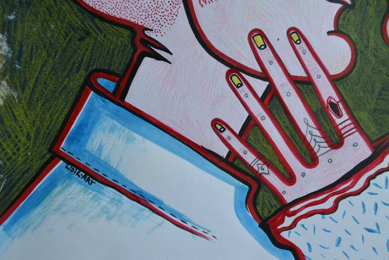 Original Figurative Erotic Drawing by Lidia Matviyenko