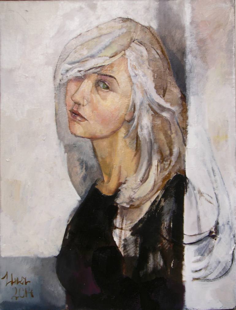 Wintertime portrait Painting by Una Lekuze | Saatchi Art