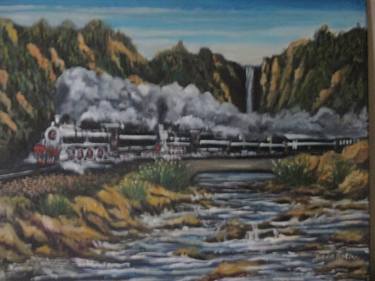 Print of Train Paintings by saatchiart com bitter FRANS BOTHA