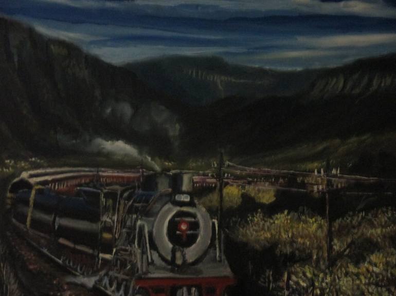 Original Train Painting by saatchiart com bitter FRANS BOTHA