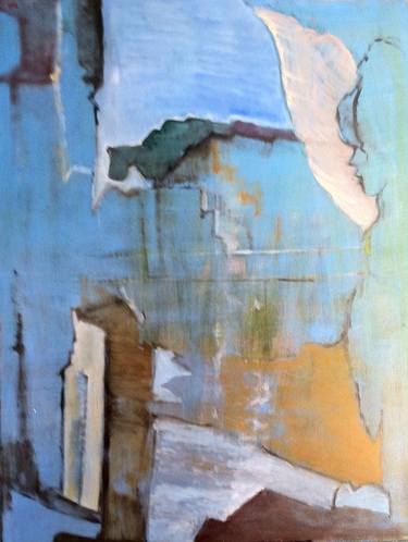 Original Abstract Expressionism Architecture Painting by Anna Grochowska