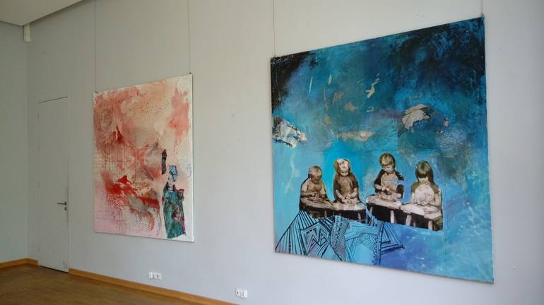 Original Expressionism People Painting by Agata Filip