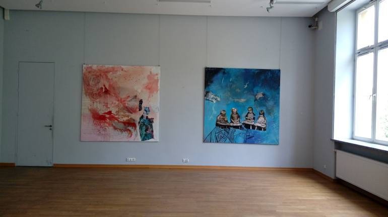Original Expressionism People Painting by Agata Filip