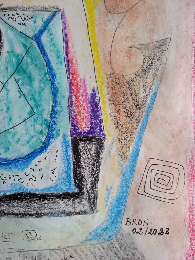 Original Modernism Abstract Drawing by Celine Bron