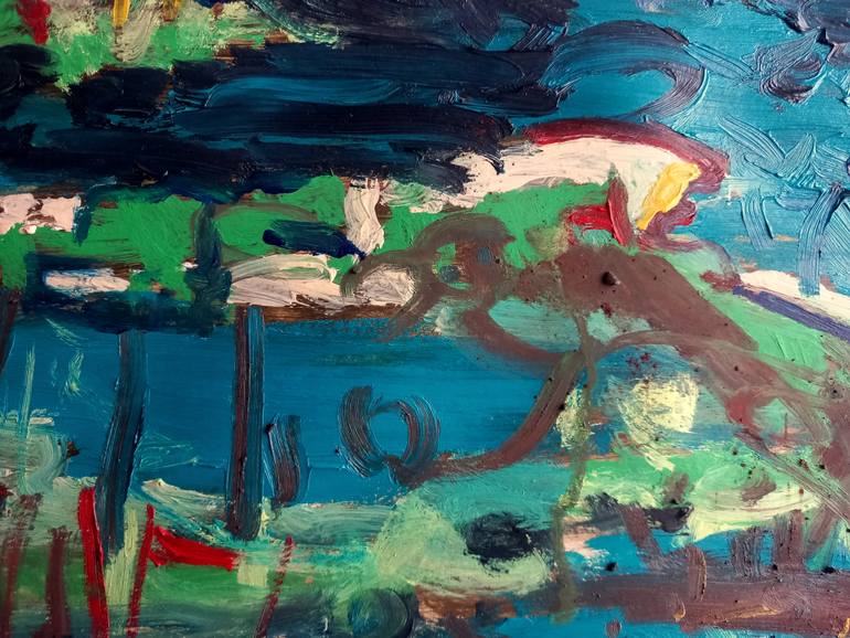 Original Abstract Expressionism Landscape Painting by Celine Bron