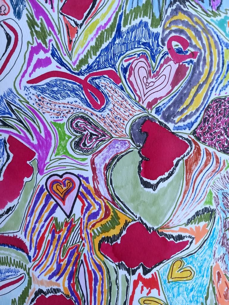 Original Abstract Drawing by Celine Bron