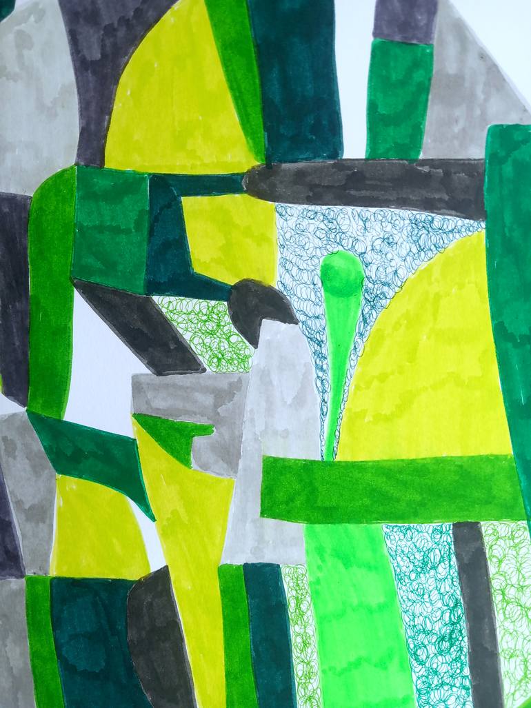 Original Abstract Drawing by Celine Bron