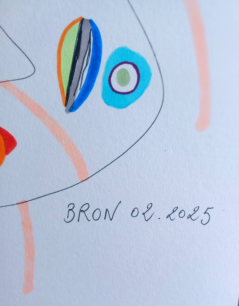 Original Abstract Drawing by Celine Bron
