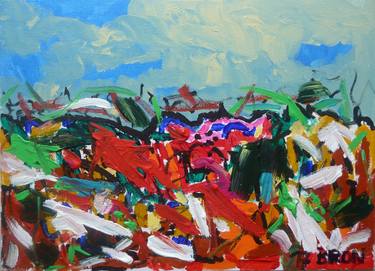 Original Abstract Expressionism Landscape Paintings by Celine BRON