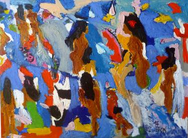 Original Abstract Expressionism People Paintings by Celine BRON