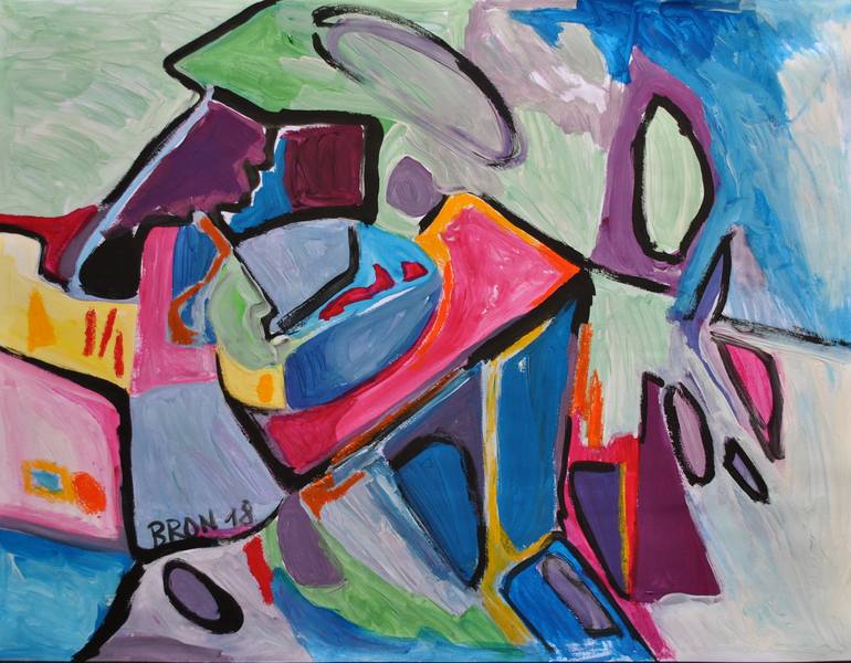 Original Abstract Expressionism Abstract Paintings by Celine Bron