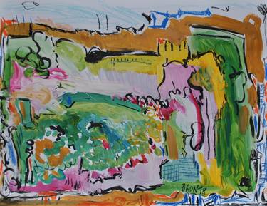 Original Abstract Expressionism Landscape Paintings by Celine BRON