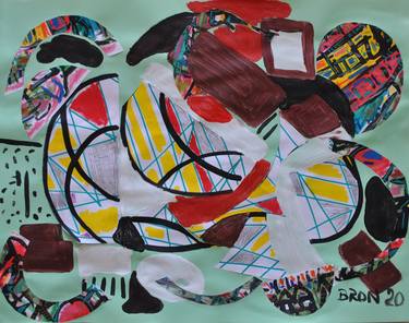 Original Abstract Collage by Celine BRON