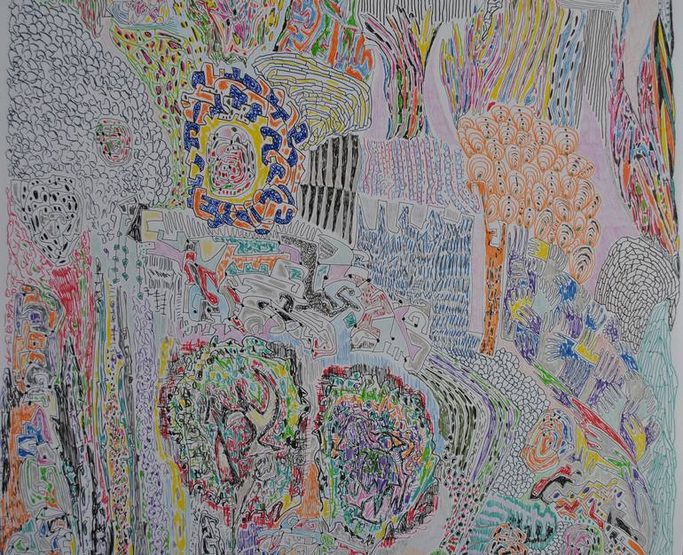 Original Modernism Abstract Drawing by Celine Bron