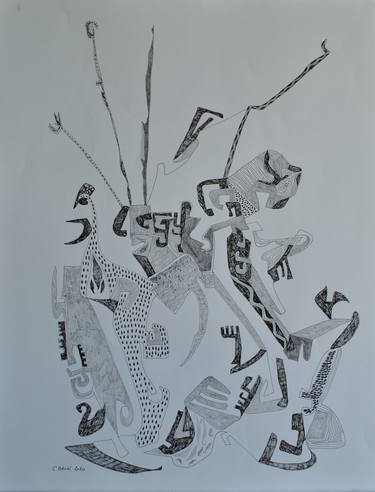 Original Modern Abstract Drawings by Celine BRON