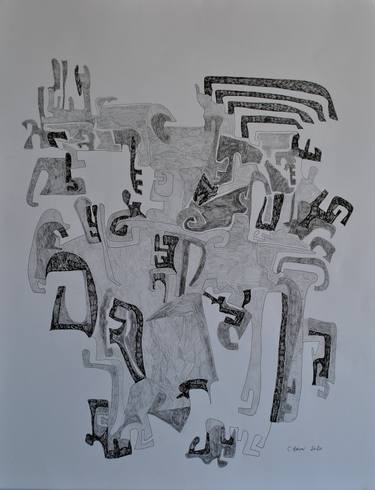 Original Abstract Drawings by Celine BRON