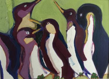 Original Abstract Expressionism Animal Paintings by Susan Wolfe