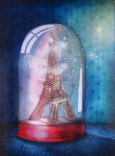 Paris under glass thumb