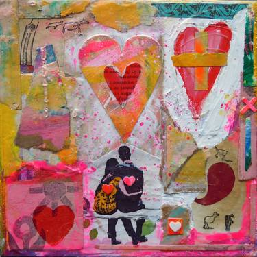 Print of Expressionism Love Collage by Ina Wuite