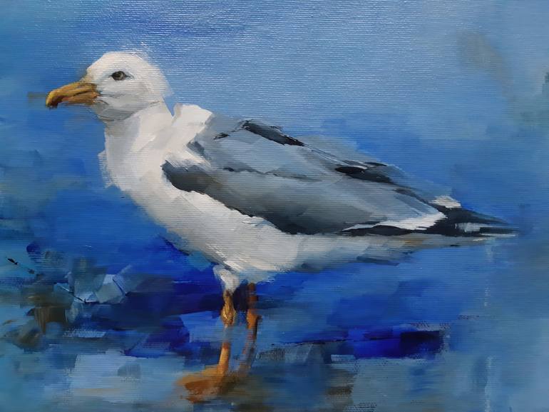 Original Impressionism Animal Painting by Andreea Cataros