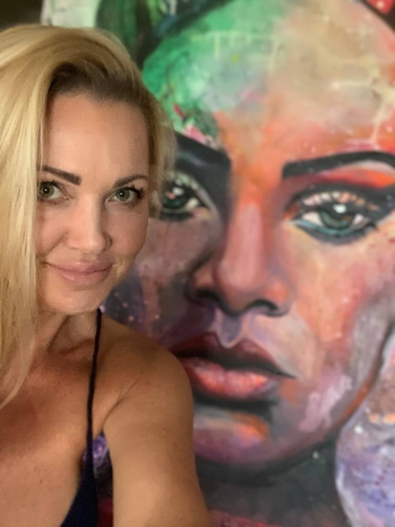 Original Portraiture People Painting by Gizella Giza 