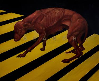 Original Conceptual Dogs Paintings by Alexandra Eliseeva