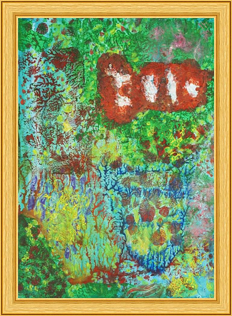 Original Abstract Fish Painting by Irina Afonskaya