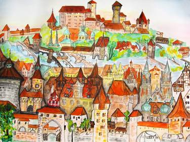 Original Cities Printmaking by Irina Afonskaya