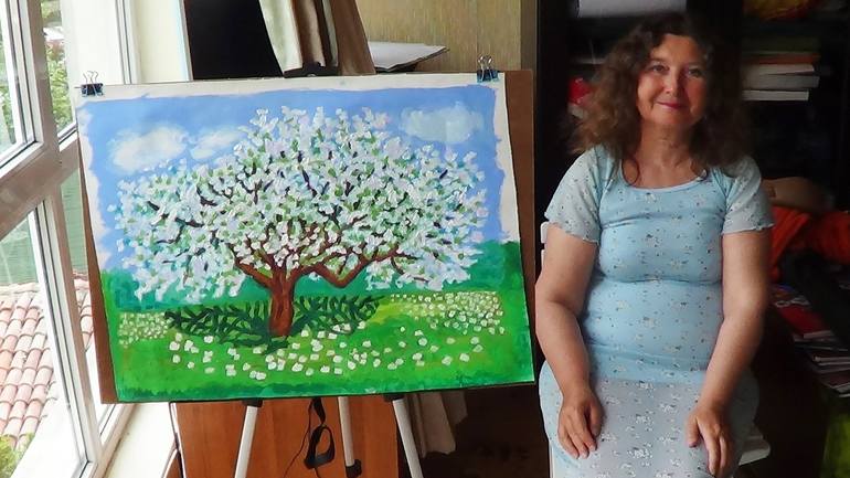 Original Fine Art Tree Painting by Irina Afonskaya