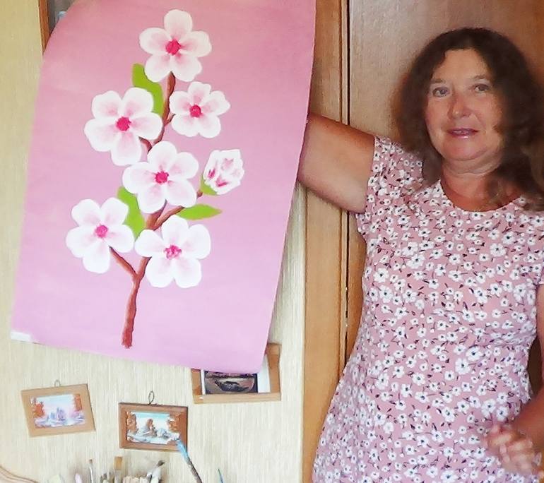 Original Figurative Floral Painting by Irina Afonskaya
