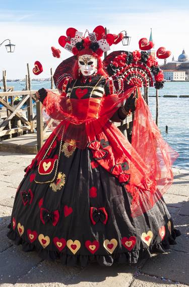 Venice carnival, lady in red thumb