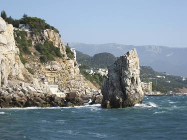 Seascape with rock, Crimea thumb