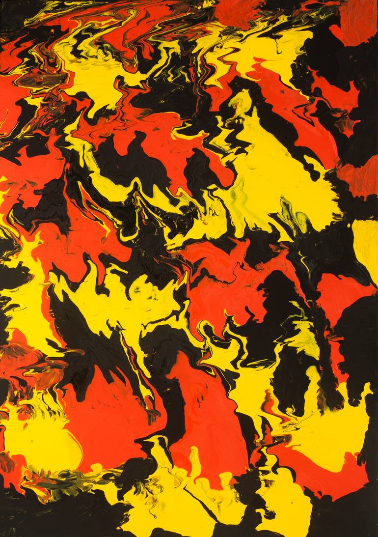 Original Abstract Expressionism Abstract Painting by Irina Afonskaya