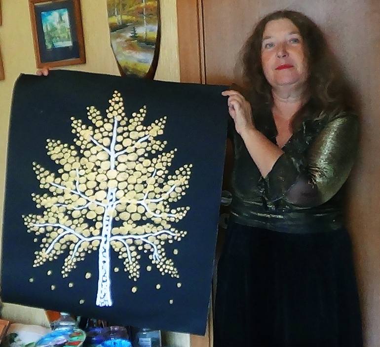 Original Fine Art Tree Painting by Irina Afonskaya