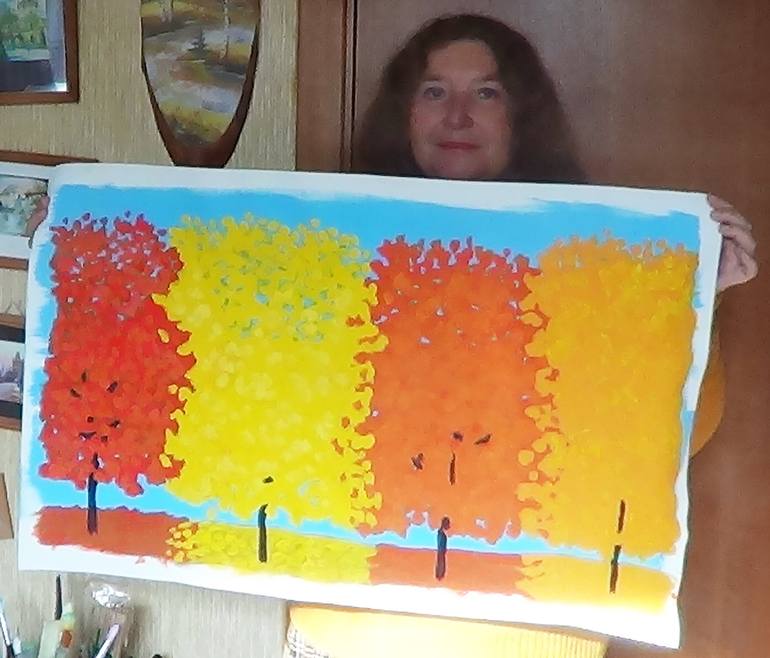 Original Seasons Painting by Irina Afonskaya