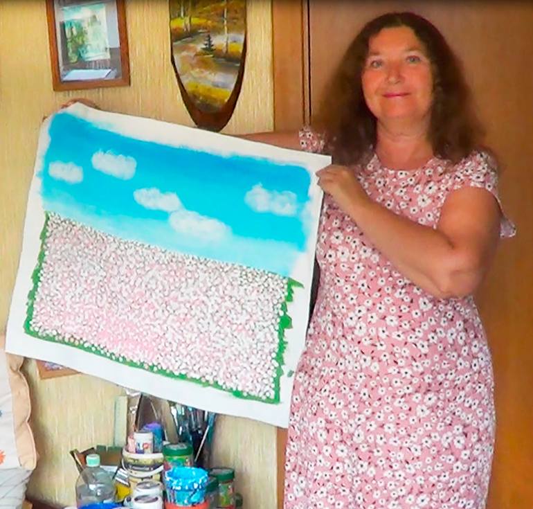 Original Romanticism Floral Painting by Irina Afonskaya