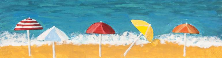 Original Minimalism Beach Painting by Irina Afonskaya