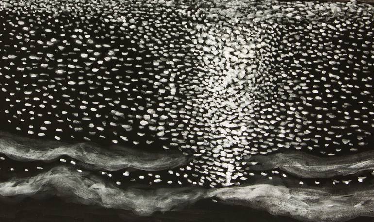 Original Minimalism Seascape Painting by Irina Afonskaya
