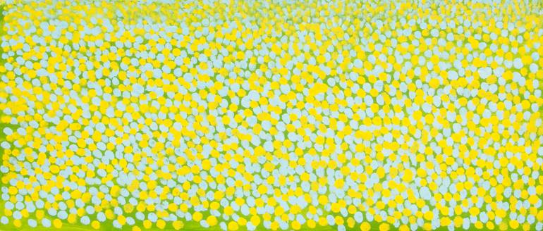 Spring meadow with yellow and blue flowers Painting by Irina Afonskaya ...