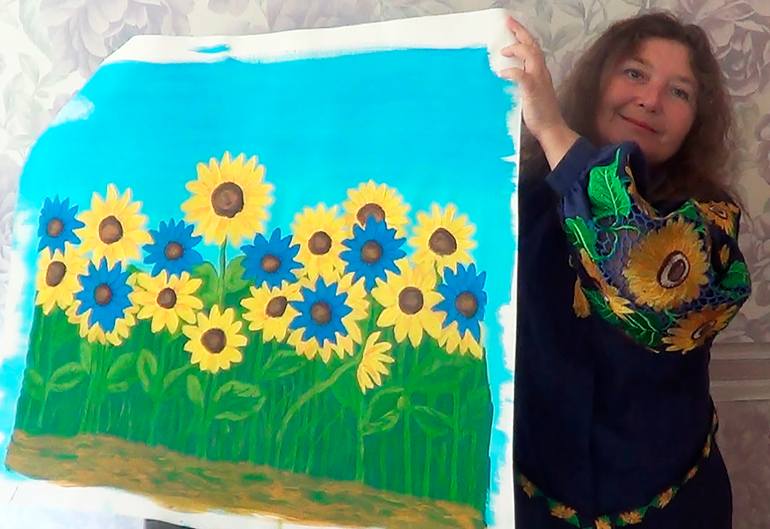 Original Conceptual Floral Painting by Irina Afonskaya