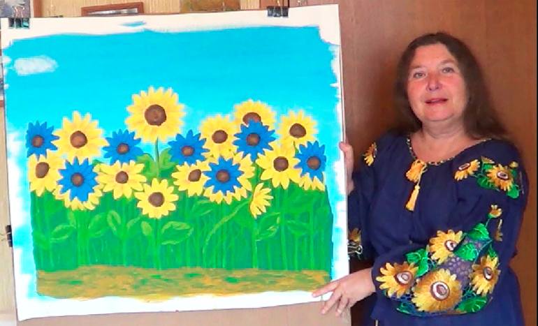 Original Conceptual Floral Painting by Irina Afonskaya