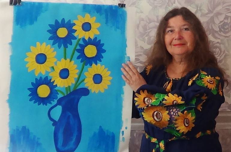 Original Conceptual Floral Painting by Irina Afonskaya